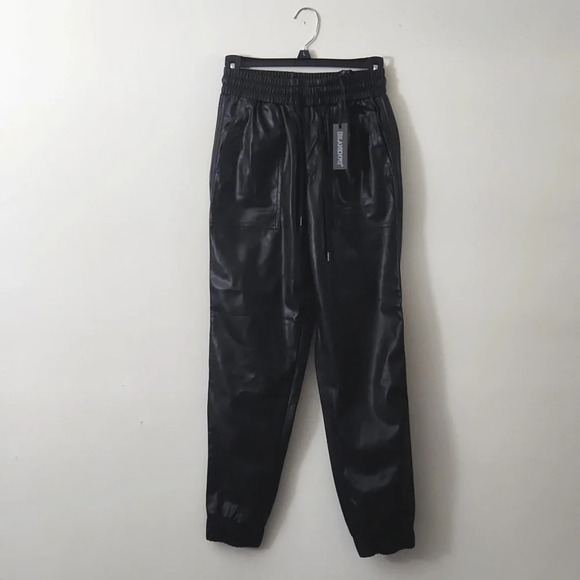 Blank NYC Running Wild Jogger vegan leather black 24 - Picture 2 of 5